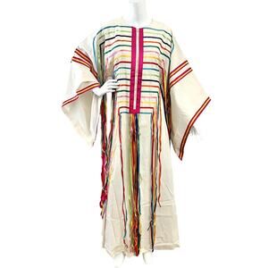 Rare 1960s Josefa Mexico Rainbow Ribbon Caftan